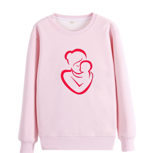 定制月嫂母婴家政服务工作服装圆领卫衣男女印字LOGO保暖柔软加绒