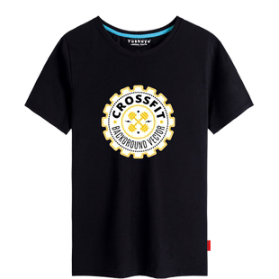 健身健美运动CROSSFIT FITNESS训练服短袖t恤衫男女纯棉半袖衣服