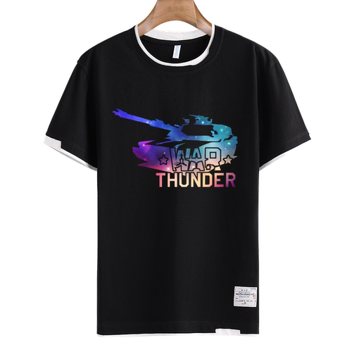 War thunder战争雷霆游戏周边直升机假两件短袖t恤衫男女学生半袖