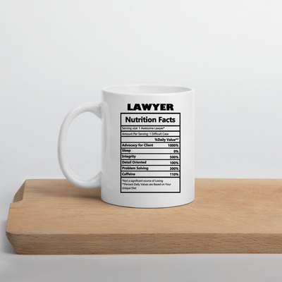 Lawyer律师杯子礼物法官律师事务所礼品营养标签咖啡马克杯子礼物