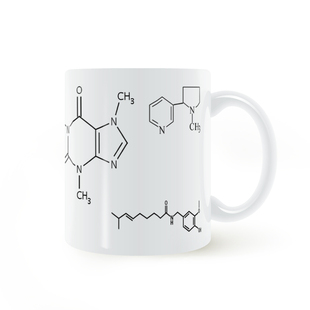 快乐的元素分子结构式马克杯咖啡因多巴胺肾上腺素尼古丁辣椒