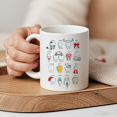 牙科趣味陶瓷马克杯水杯牙科医院赠品牙医礼品Dental Definitions