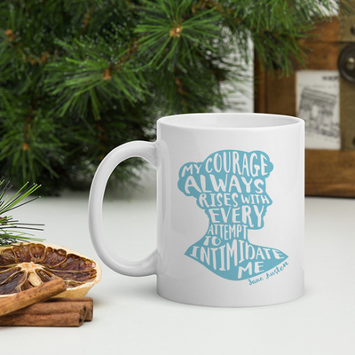 My Courage always rises傲慢与偏见马克杯简奥斯汀女性自强礼物