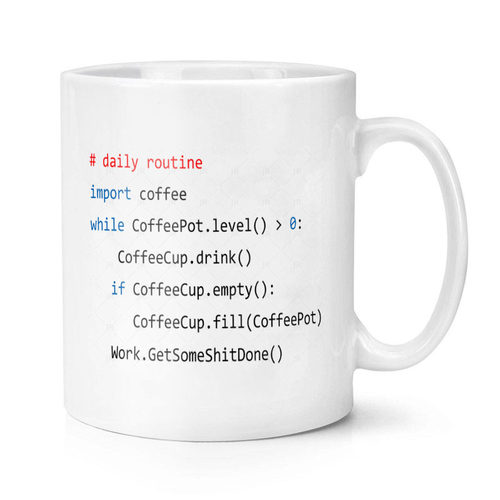 Python Program Software Developer 程序员代码 陶瓷马克杯杯