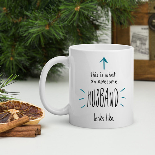 Husband AwesomeMug厉害的老公马克杯送丈夫水杯陶瓷杯子礼物生日