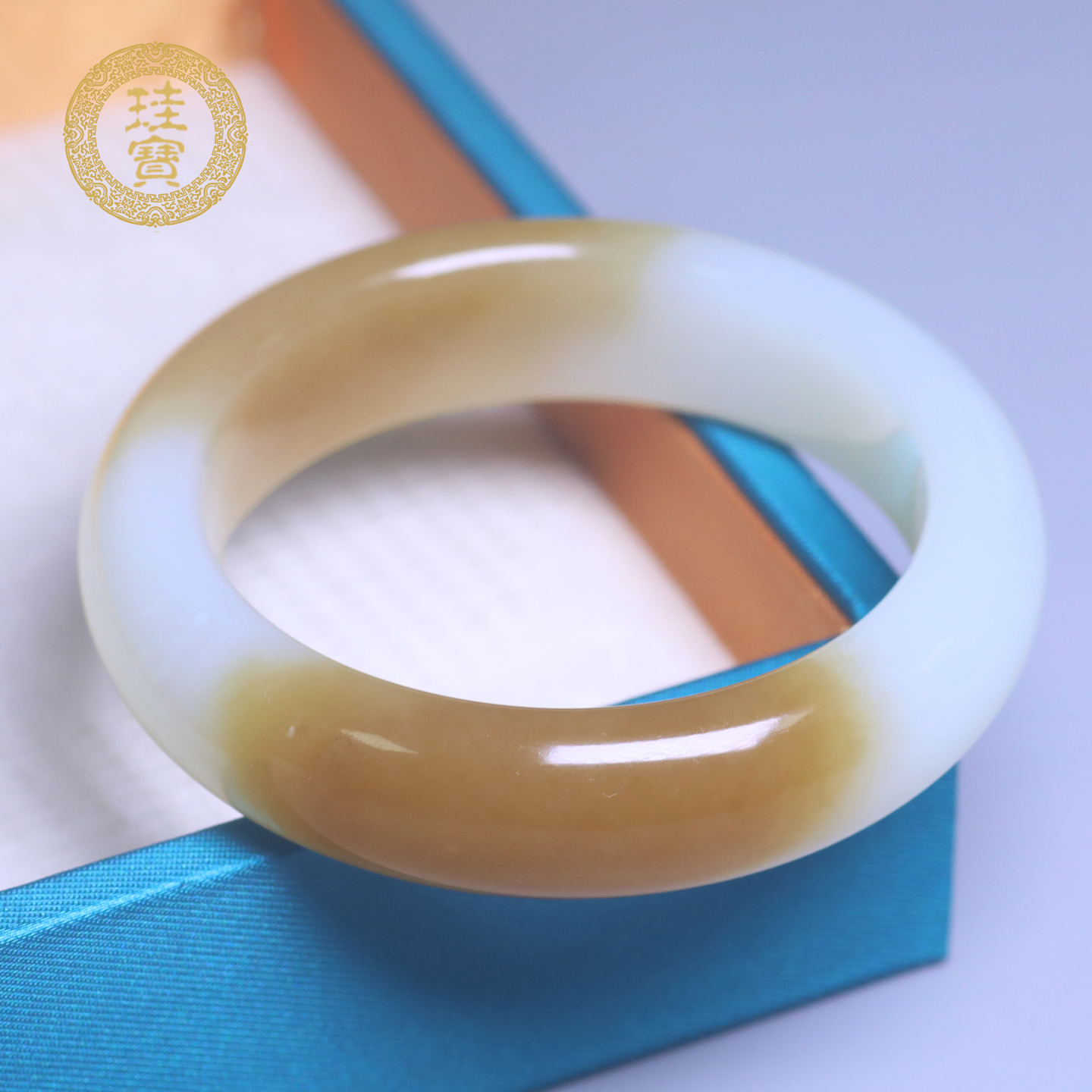 珪宝和田玉糖羊脂玉手镯55.3mm