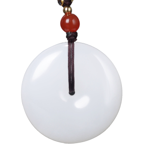 珪宝和田玉羊脂玉平安扣吊坠女款宝宝款玉佩挂件男士天然玉石玉坠