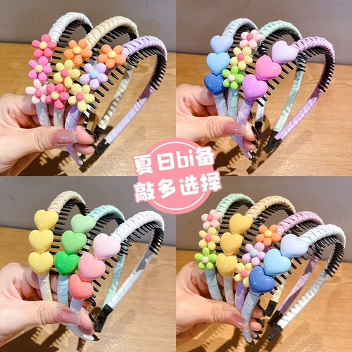 Детский ободок, челка, нескользящие зубчатые шпильки для волос