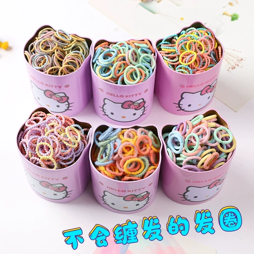 Эластичная милая детская безвредная резинка для волос для девочек, не повреждает волосы