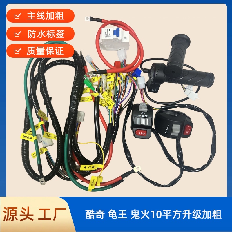 鬼火酷奇 龟王电动车10平方线路总成主线战速鬼火整车主线