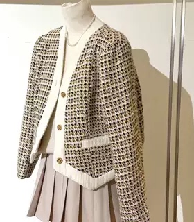 【专柜皮草大上新】60羊毛法式名媛格调短款高级感新款小香风百搭