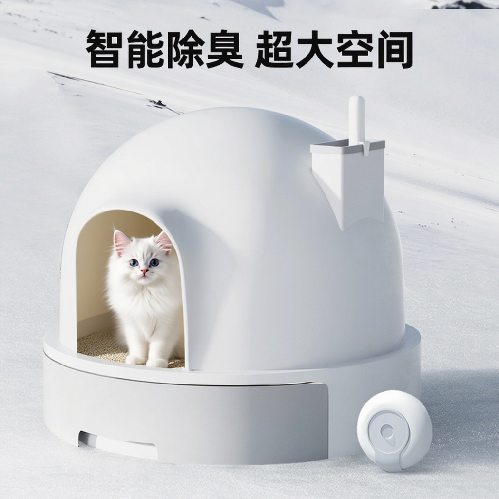 智能除臭超大空间猫砂盆全封闭式
