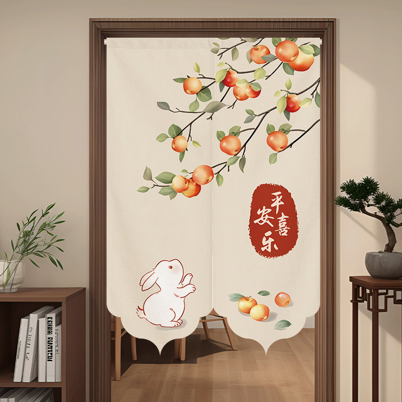 入户门帘遮挡进门新中式高级感风水化解卧室茶室半截隔断帘免打孔