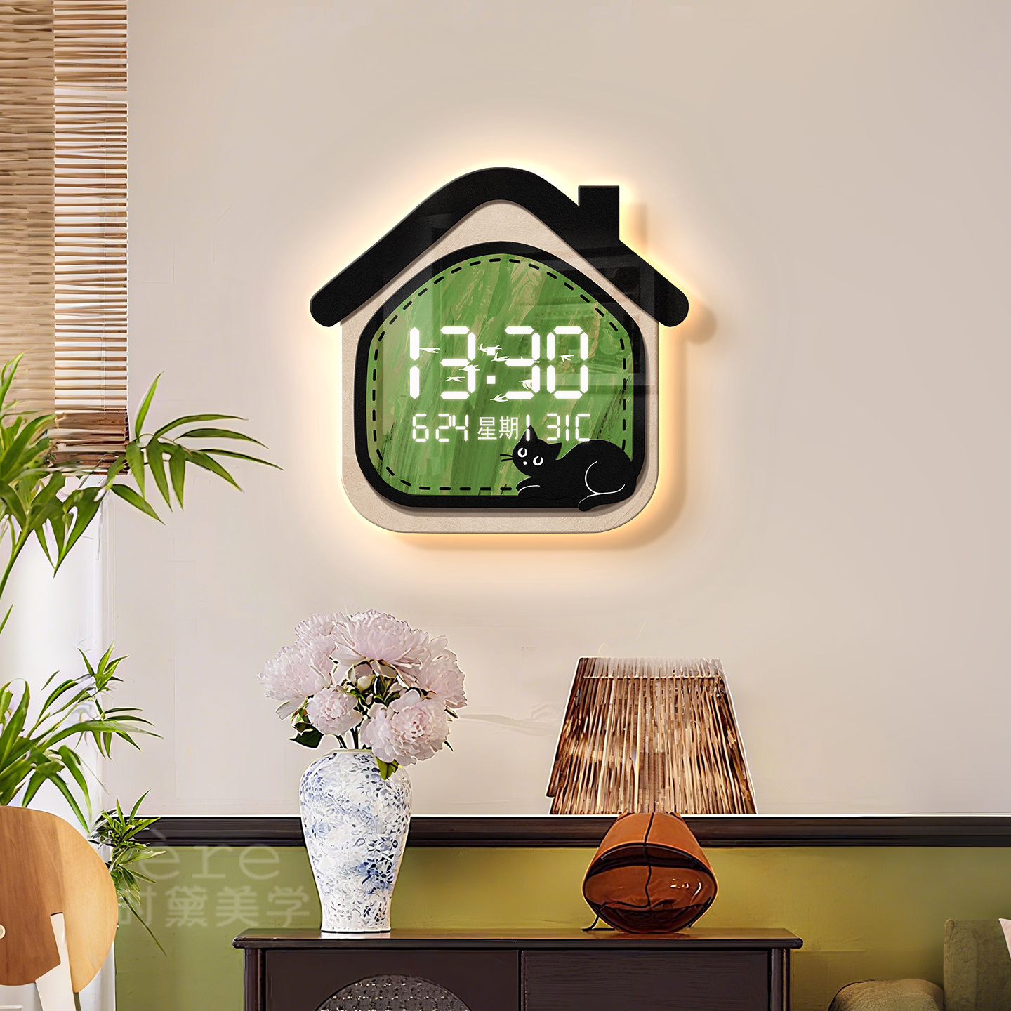 小房子創意餐廳鐘表中古風