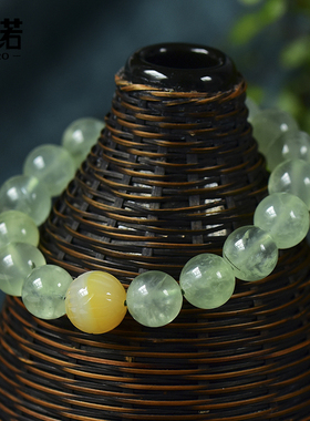 葡萄石手链女款绿色玛瑙送女友