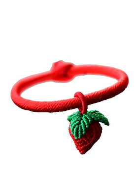 手工编织红绳线草莓成人红手绳