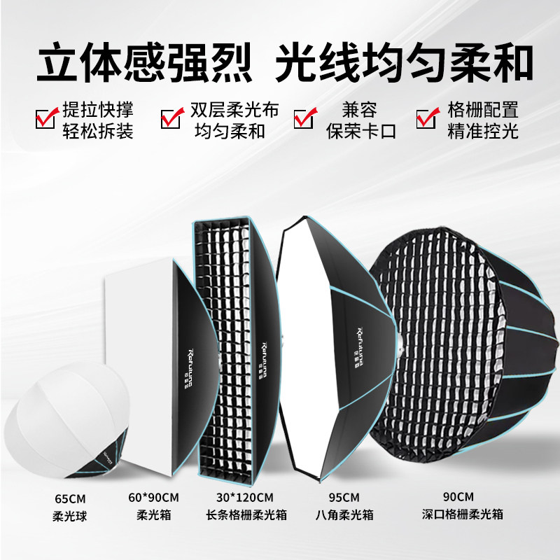 多规格快装全金属格栅柔光箱