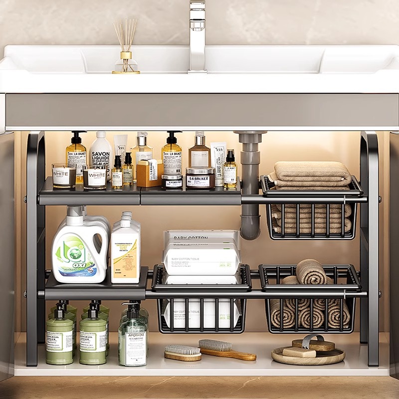 下水槽置物架洗漱洗手台下专用架