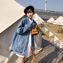 宽松韩版 外套 bf潮学生大码 2019春秋季 牛仔外套女抖音流行新款 女装