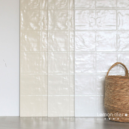 法式复古珍珠釉手工砖大砖400X800贝壳面全瓷厨房卫生间瓷砖墙砖