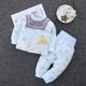 婴儿衣服套装 纯棉春秋冬新生儿夹棉加厚保暖棉衣婴幼儿宝宝两件套