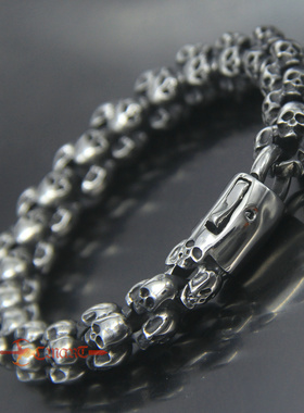 铸造抛光手链钛钢朋克男