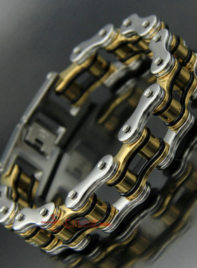 欧美个性潮流不锈钢霸气男手链