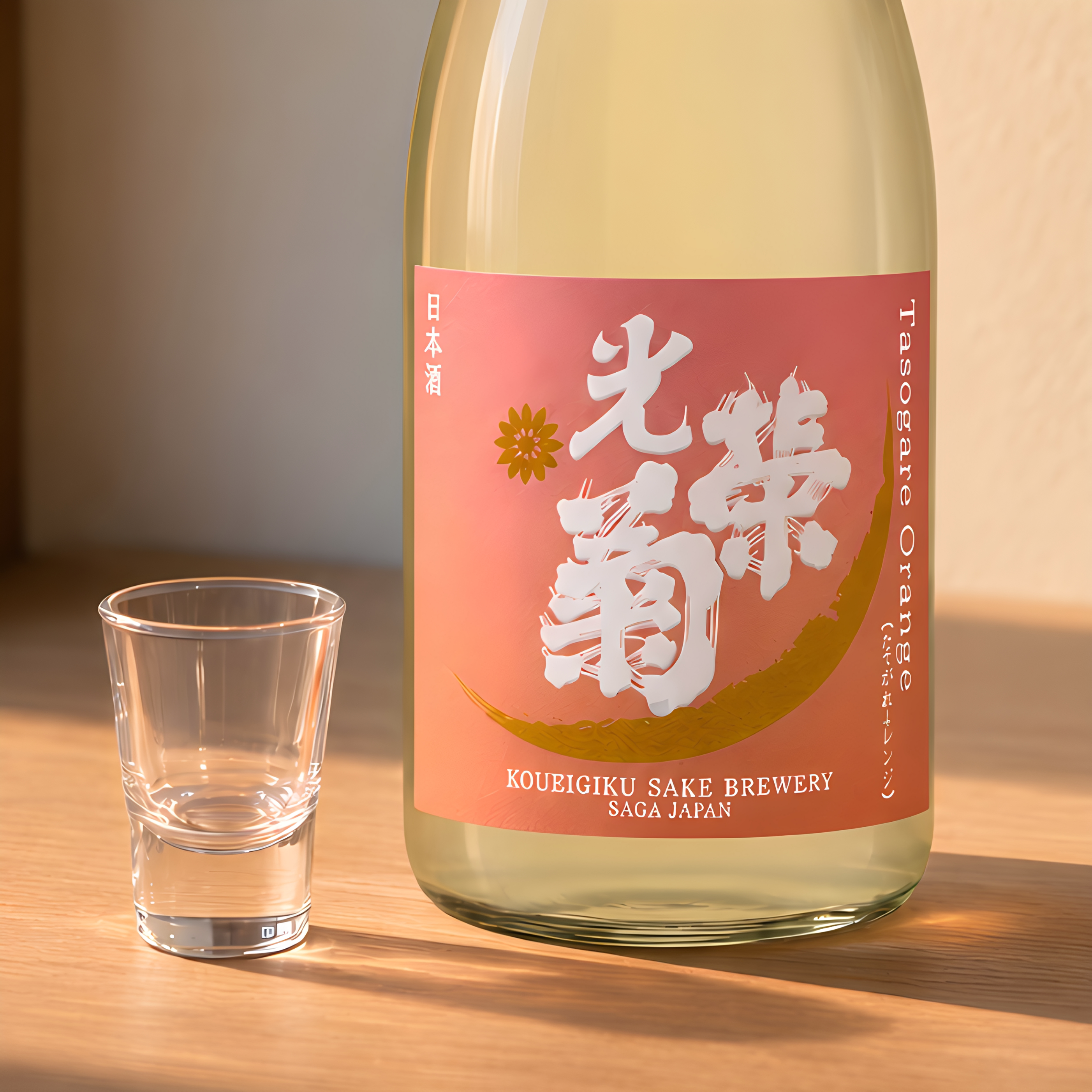 清爽柑橘香微气泡 光荣菊黄昏橙无滤过生原酒720mL 日本清酒