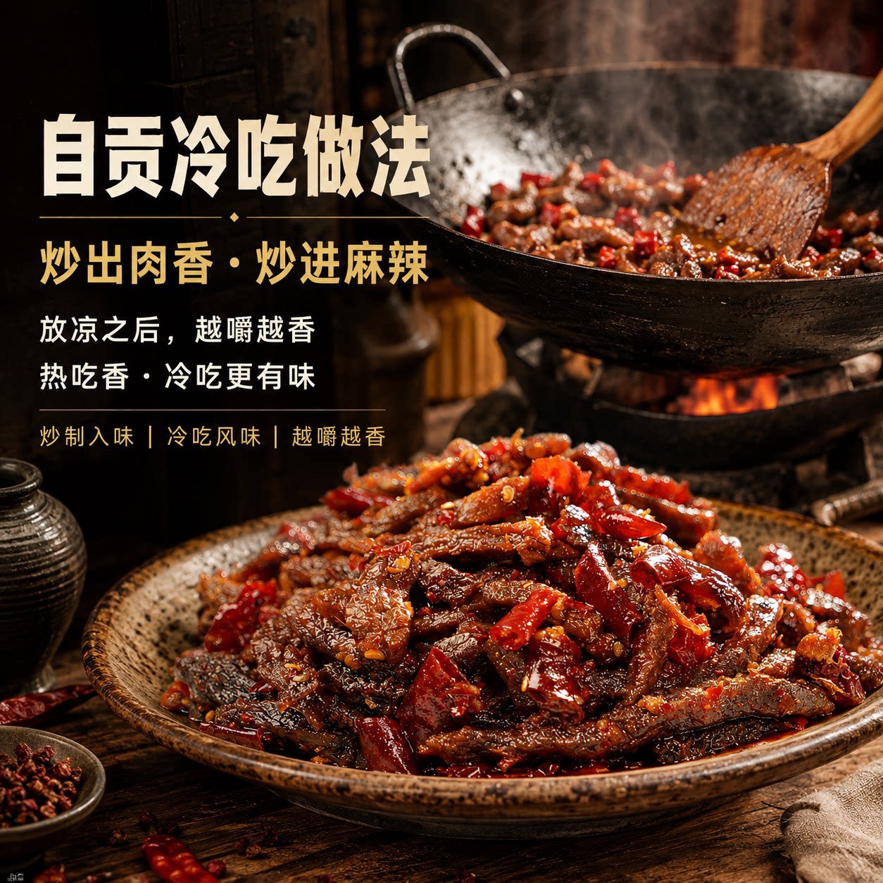 肖三婆四川特产麻辣牛肉正宗自贡特色冷吃牛肉地道盐帮菜佐餐送礼