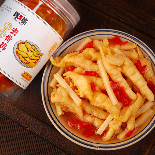 肖三婆酸辣去骨鸡爪500g/罐