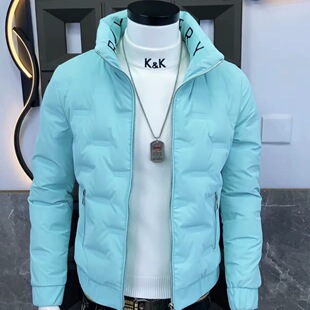 潮流高级感立领棉服外套男修身显瘦轻薄棉衣青年百搭帅气时尚棉袄