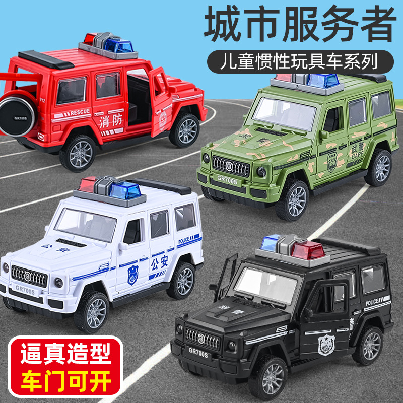 消防模型娃娃玩具惯性车