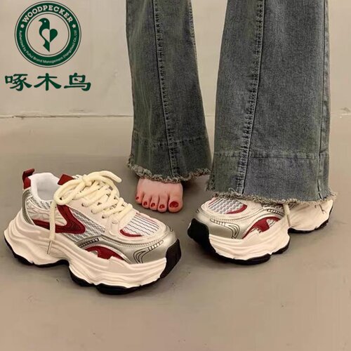 啄木鸟老爹鞋女厚底休闲运动鞋