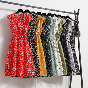 Knee Length Clothes Red Beach Party Dress 红色沙滩派对礼服女