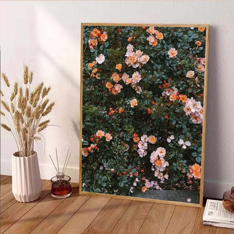 花卉钻石画满钻2024新款客厅玫瑰花点贴钻十字绣北欧ins钻石绣5d