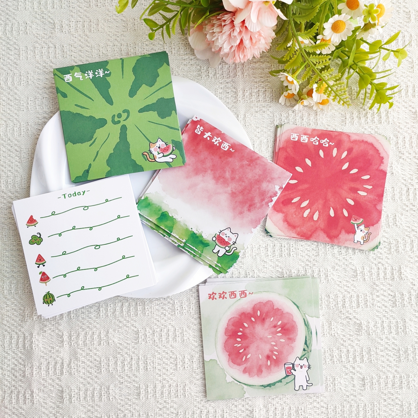 夏日水果小清新便签纸无粘性记事