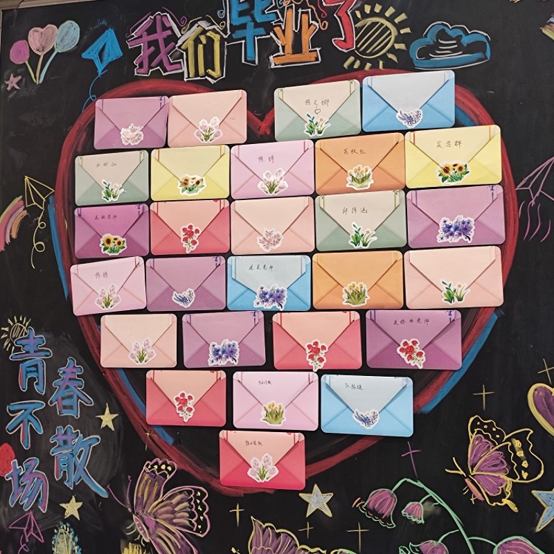 彩色信纸贺卡毕业季高级仪式感学生写给老师感谢祝福创意教室装饰