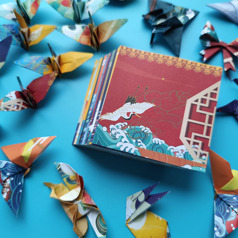 千纸鹤彩色印花樱花星空正方形折纸彩纸儿童剪纸手工幼儿园专用纸