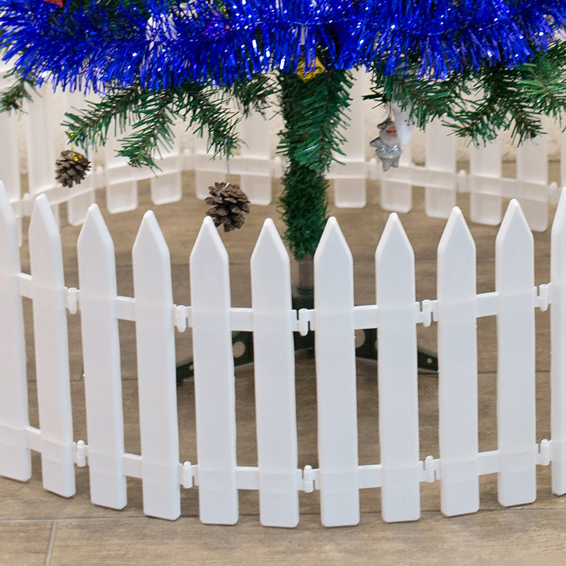 塑料栅栏庭院白色栅栏装饰花园花坛圣诞节装饰用品围栏栅栏小篱笆