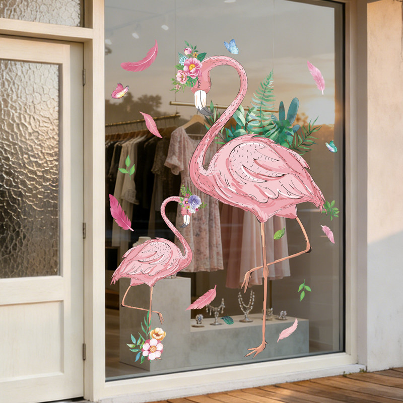 火烈鸟的爱UV静电墙贴,家居饰品,软装墙贴,淘宝优惠券,粉丝福利购,淘宝优惠卷