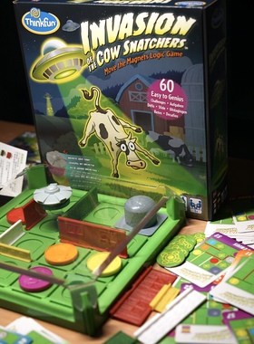 【栗栗巫】ThinkFun益智桌游奶牛贼入侵磁力逻辑思维闯关迷宫游戏