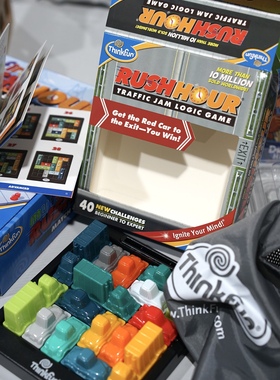 美国thinkfun塞车时间桌游儿童逻辑思维汽车华容道益智玩具3-6岁