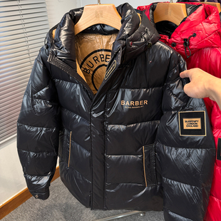 新国标90绒子可拆卸连帽羽绒服男款冬季加厚面包服保暖休闲外套潮