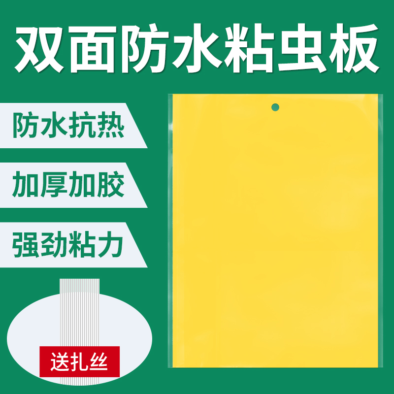 粘虫板黄板双面小飞虫灭杀神器大棚灭苍蝇贴纸果园果蝇蚊子诱捕器 居家日用 粘蝇纸 原图主图