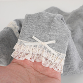 子春夏新款 女童打底裤 饰宝宝裤 子蝴蝶结装 春秋蕾丝拼接儿童纯棉裤