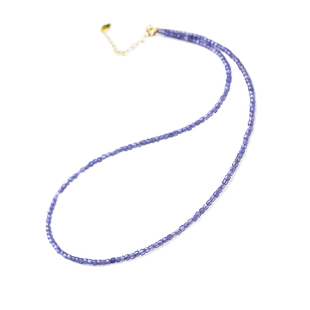 坦桑石项链女新款轻奢小众高级感水晶散珠子手链小方糖锁骨链颈链