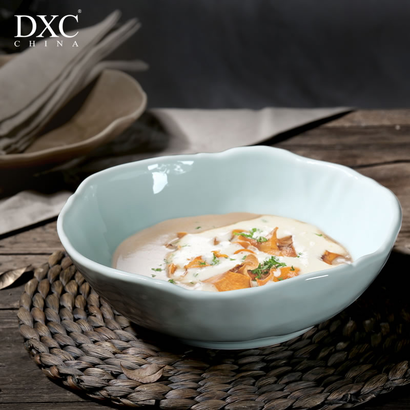 DXC日式家用创意陶瓷大号汤碗