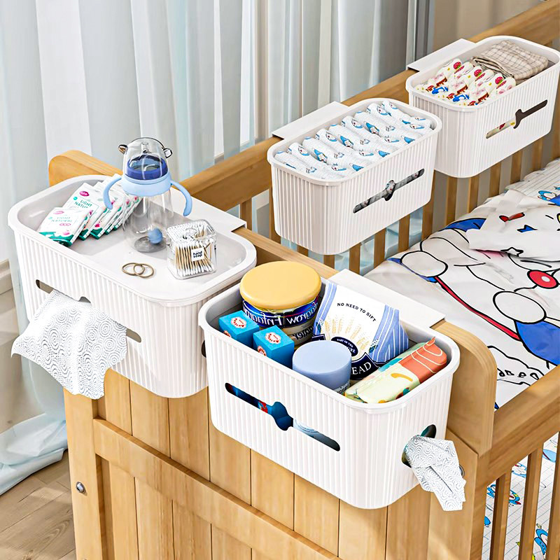 日本床边挂篮宝宝婴儿床头置物架尿不湿收纳挂袋纸尿裤尿布收纳盒,收纳整理,整理架/置物架/收纳架,淘宝优惠券,粉丝福利购,淘宝优惠卷