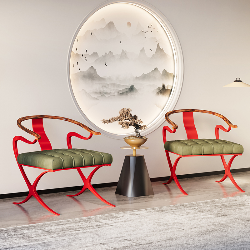 轻奢太师椅慕马实心碳钢高承重