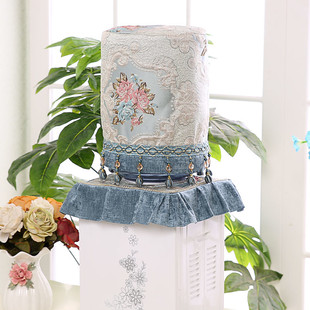 浮雕绣饮水机罩防尘罩饮水机桶罩欧式布艺蕾丝饮水机套子客厅家用